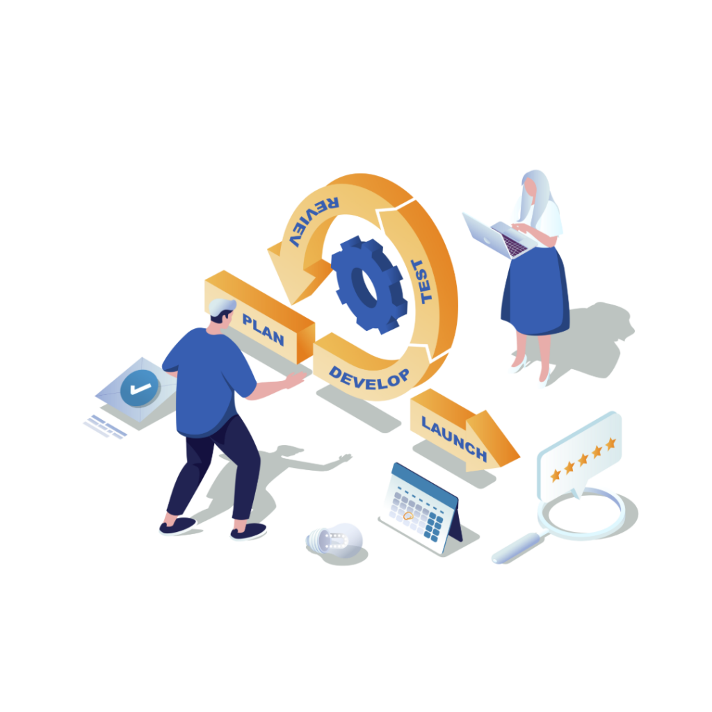 A flashy graphic depicting the NDCON standard workflow